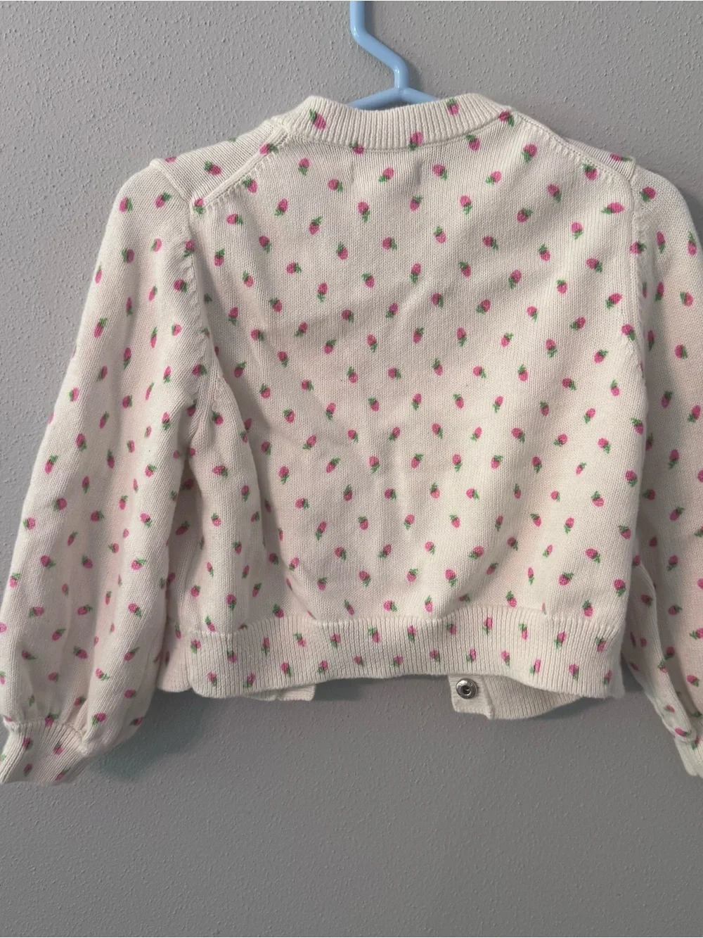 Amazon Essentials x Sofia Grainge Girls Strawberry Print Cotton Cardigan 3T